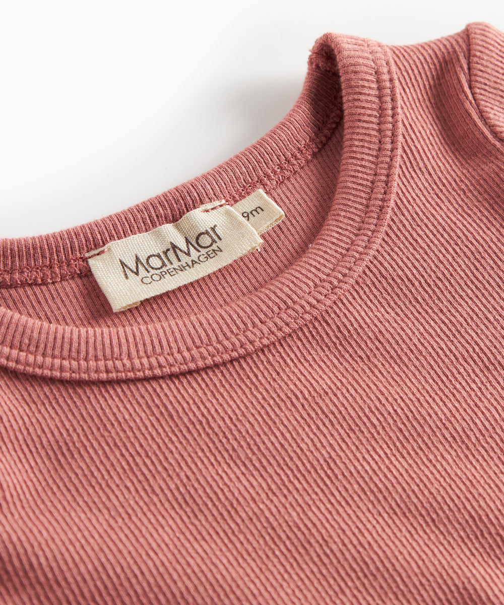 Støvet rosa t-shirt med lange ærmer til børn