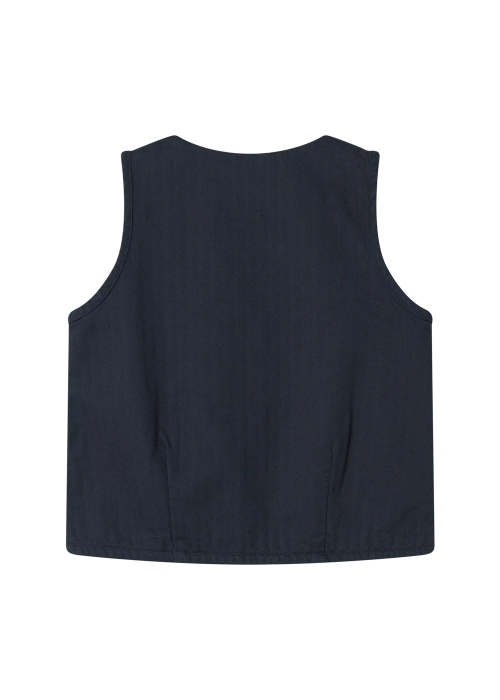 Mørkeblå vest med knapper og lommer til børn