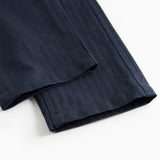 Mørkeblå festbukser med knaplukning og lommer til børn