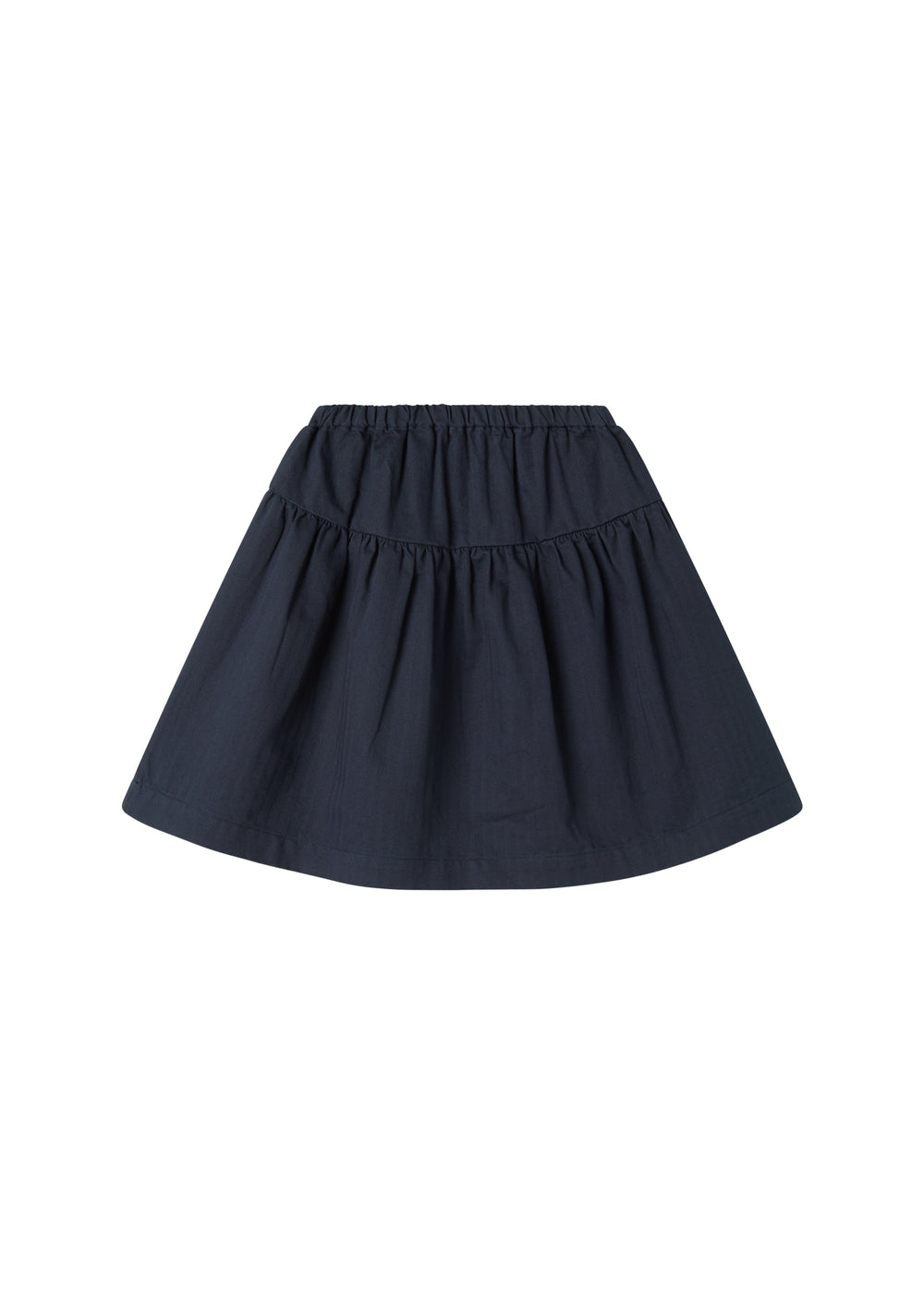 Mørkeblåt nederdel med elastisk talje og let struktur til børn