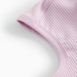 Lyserød strikket elefanthue til baby