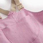 Lyserøde overtræksbukser med seler og fodstropper til baby