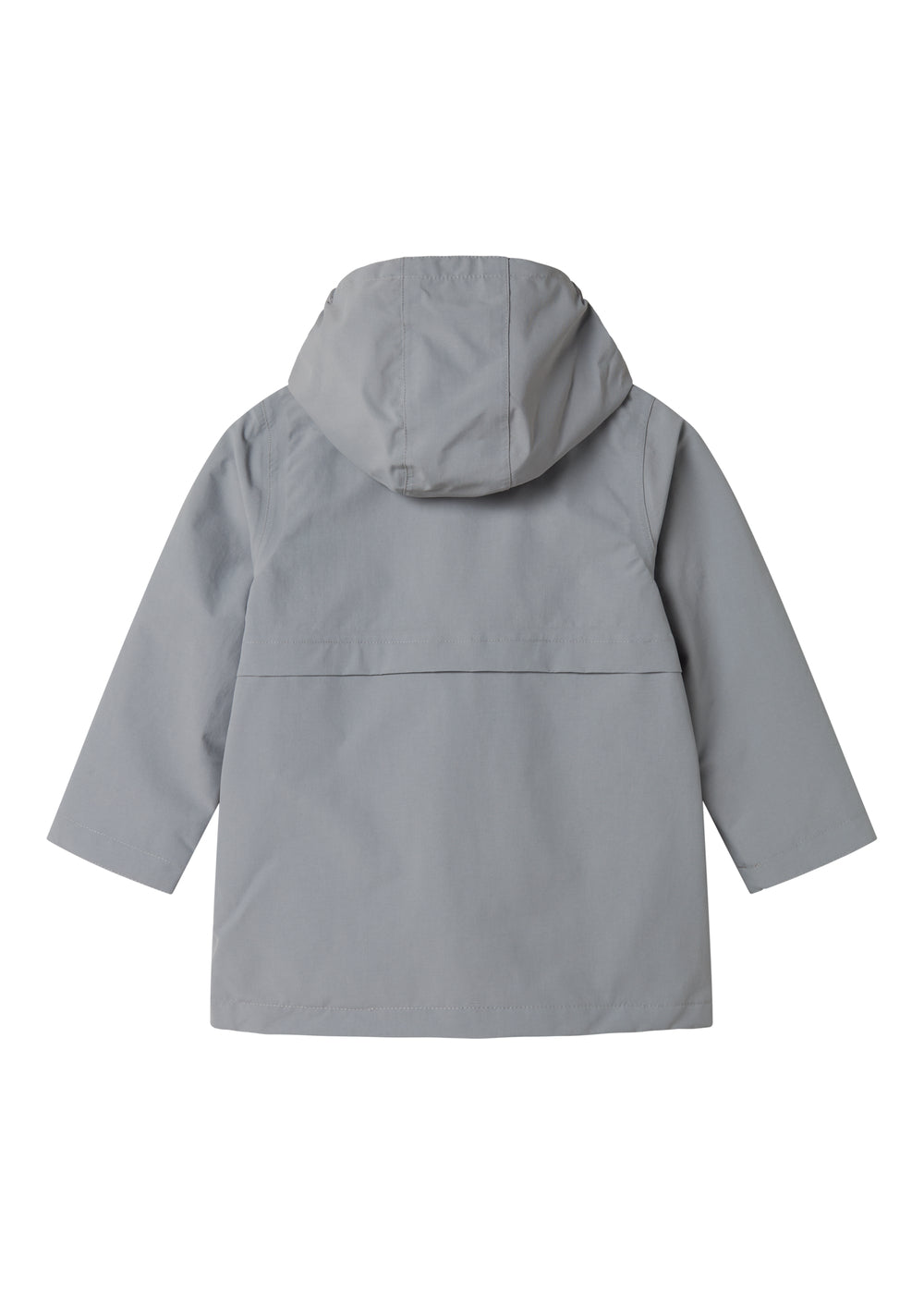 Grå overgangsjakke med hætte og lommer til børn