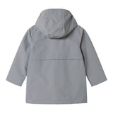 Grå overgangsjakke med hætte og lommer til børn