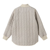 Mørkebrun stribet termo jakke til børn