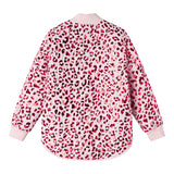 Lyserød termo jakke med leopardprint til børn