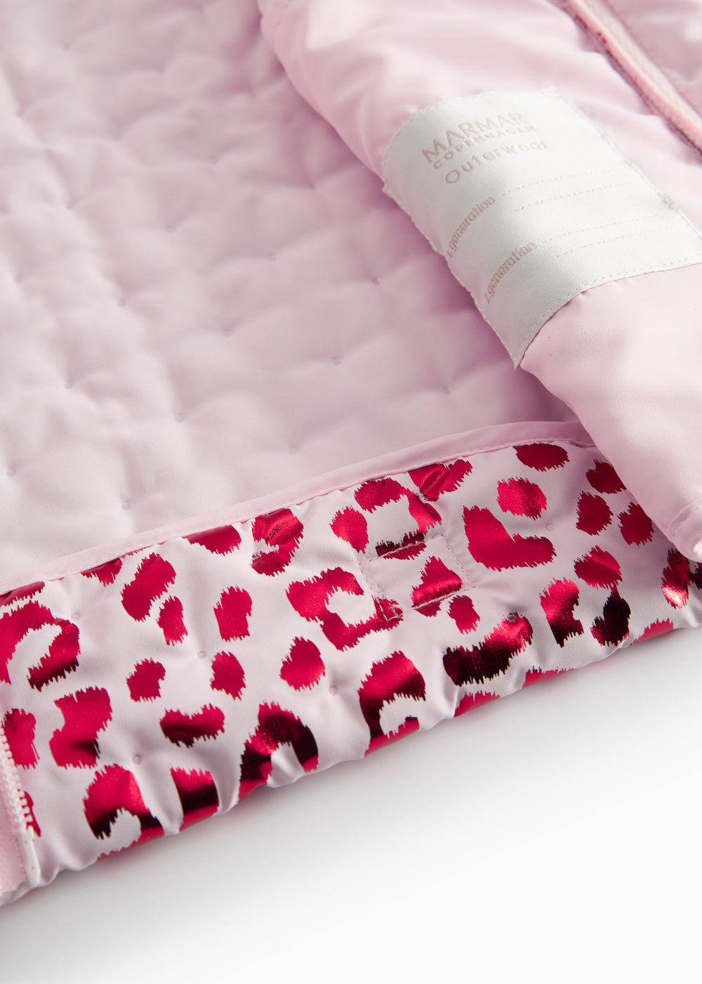 Lyserød termo jakke med leopardprint til børn