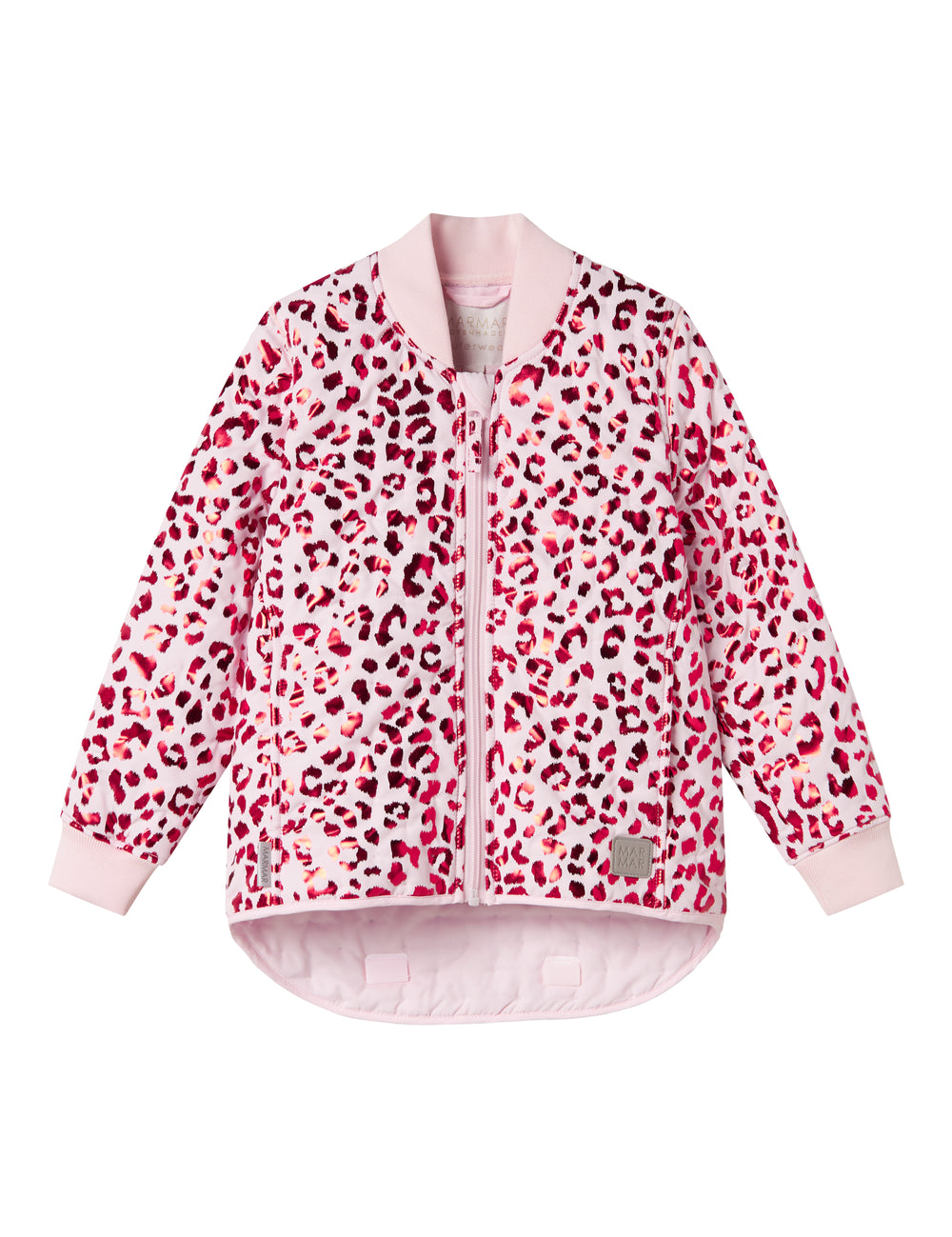 Lyserød termo jakke med leopardprint til barn