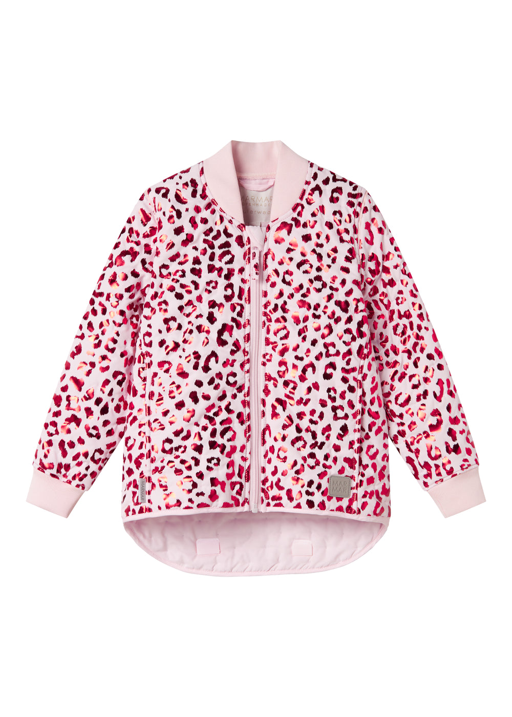 Lyserød termo jakke med leopardprint til barn