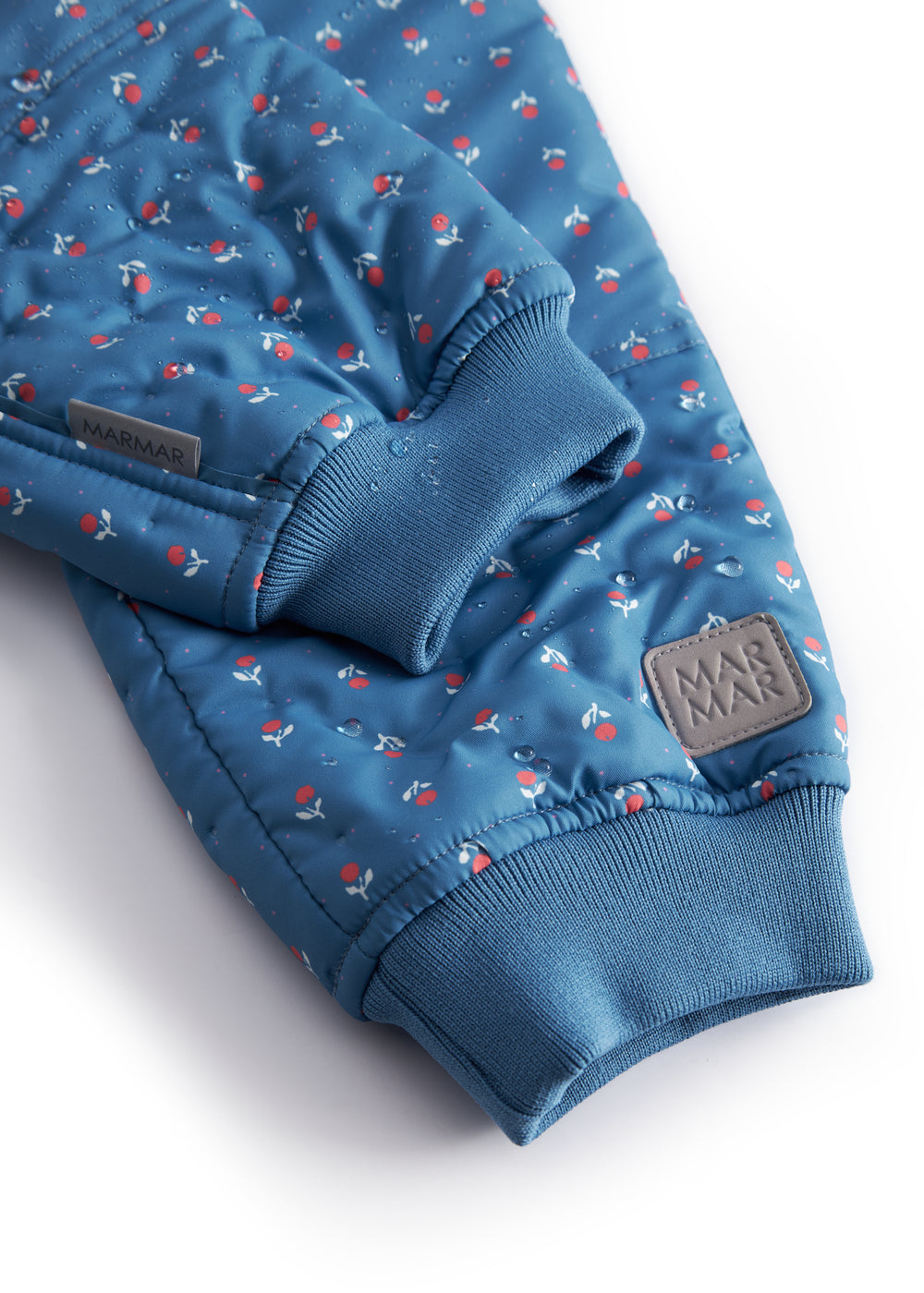 Blå termobukser med blomster print til børn