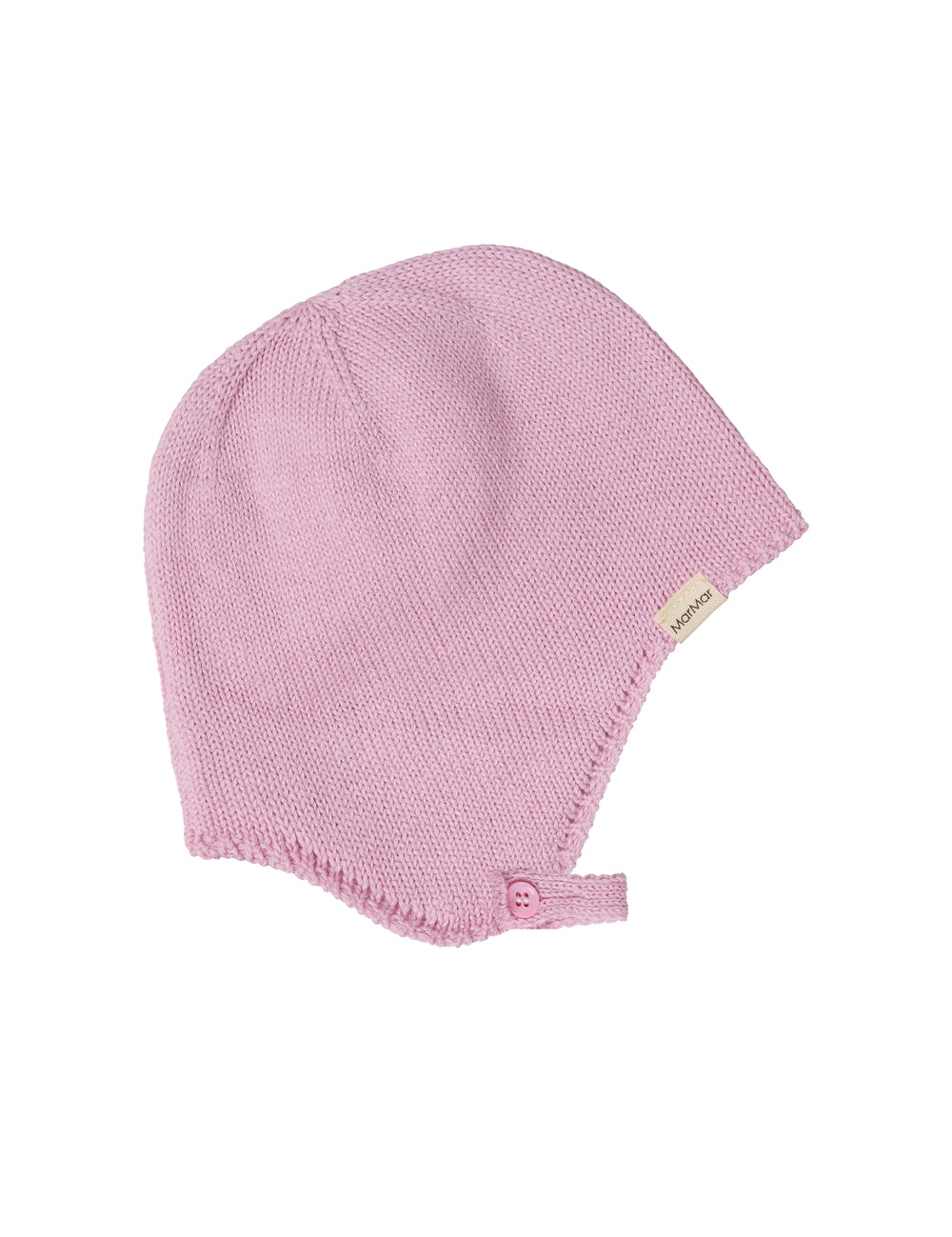 Ribbet lyserød hue til baby