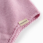 Ribbet lyserød hue til baby