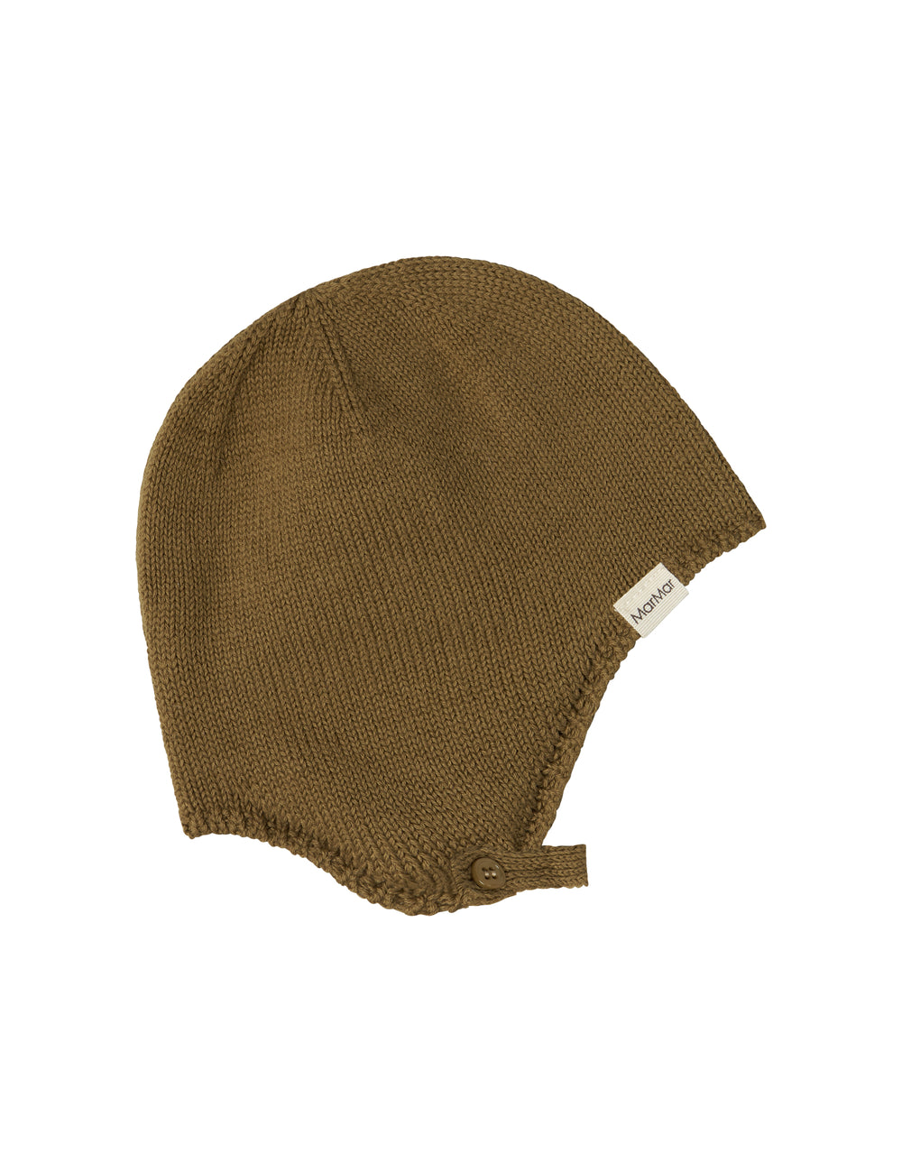 Brun strikket babyhue