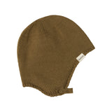 Brun strikket babyhue