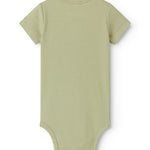 Lyserød kortærmet baby bodystocking med stolpe knaplukning