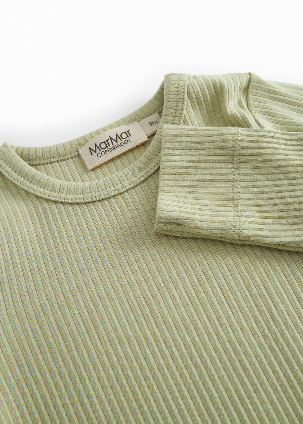 Lysegrøn langærmet baby bodystocking