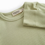 Lysegrøn langærmet baby bodystocking