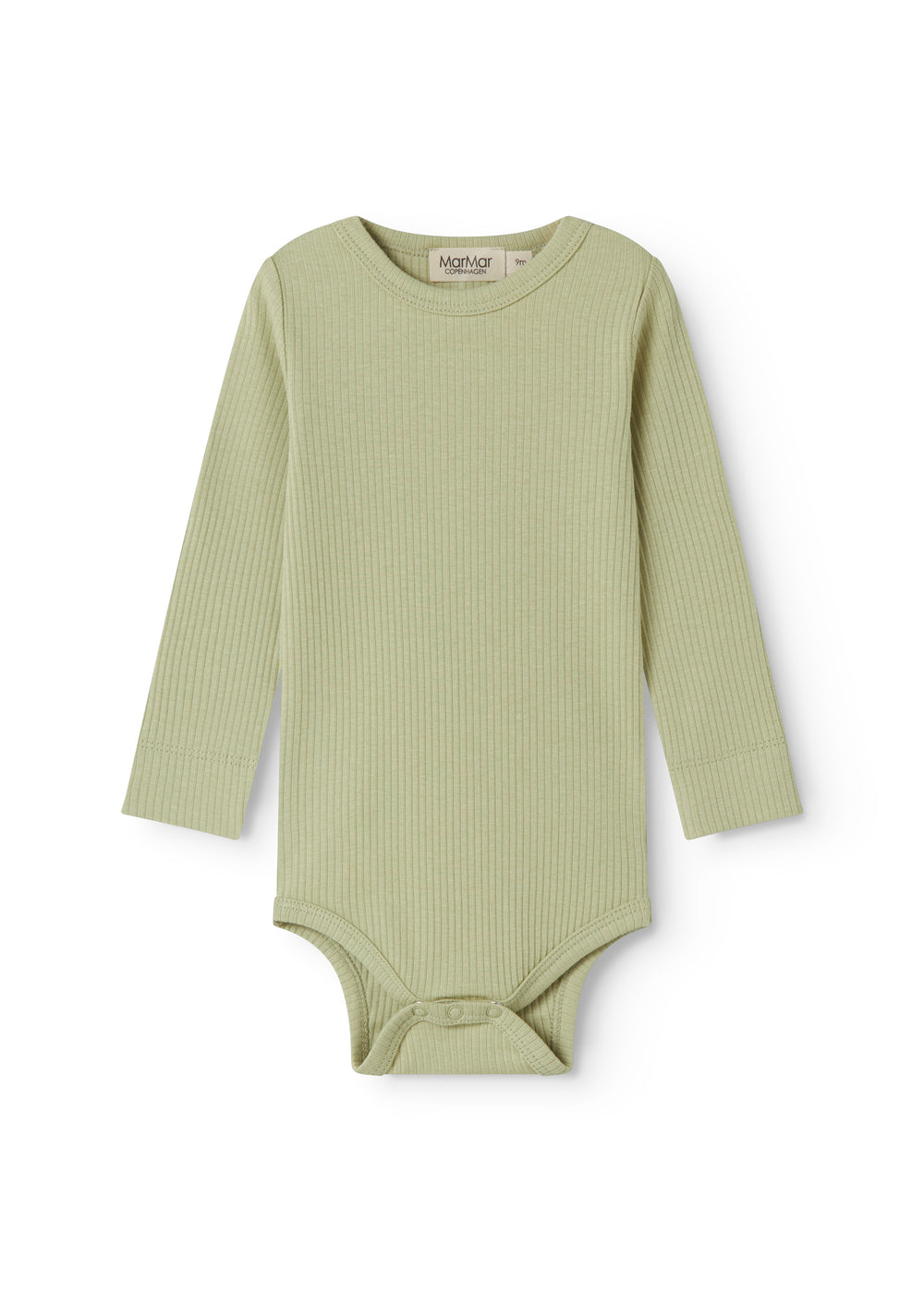 Lysegrøn langærmet baby bodystocking