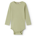 Lysegrøn langærmet baby bodystocking