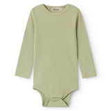 Lysegrøn langærmet baby bodystocking