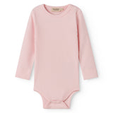 Lyserød langærmet baby bodystocking