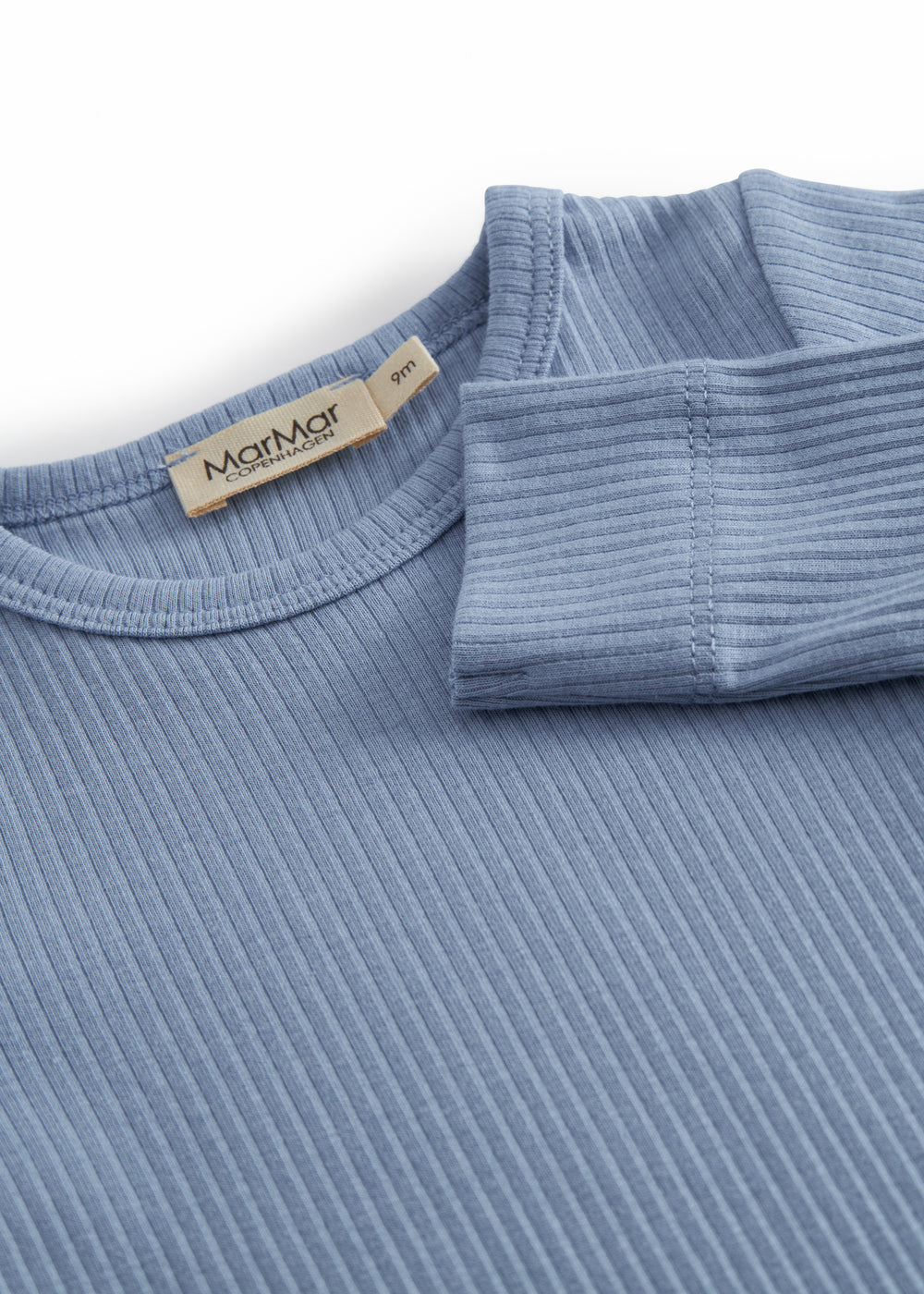 Lyseblå langærmet baby bodystocking