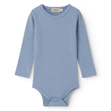 Lyseblå langærmet baby bodystocking