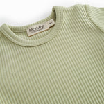 Lysegrøn kortærmet baby bodystocking