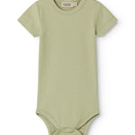 Lysegrøn kortærmet baby bodystocking
