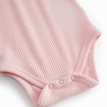 Lyserød kortærmet baby bodystocking