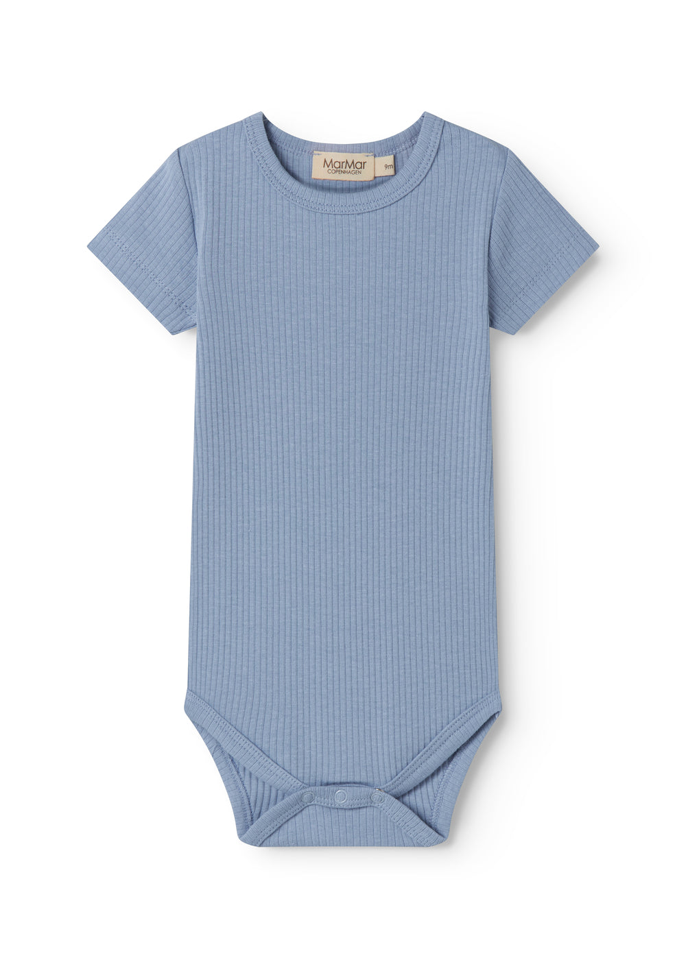 Lyseblå kortærmet baby bodystocking