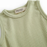 Lysegrøn modal baby bodystocking uden ærmer