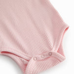 Lyserød modal baby bodystocking uden ærmer