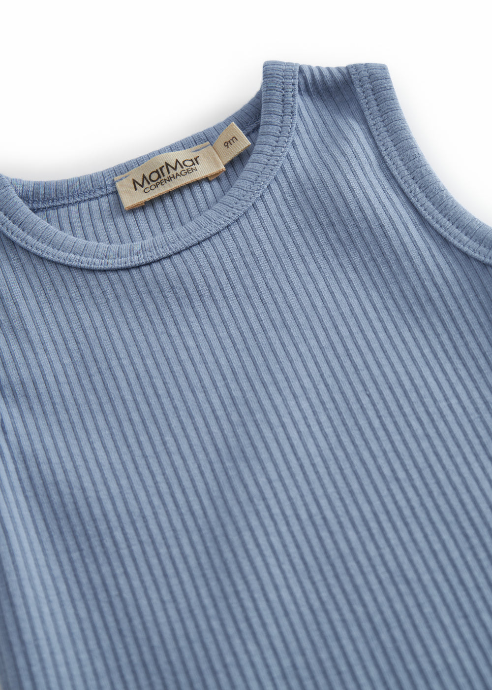 Lyseblå modal baby bodystocking uden ærmer