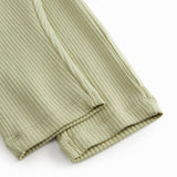 Lysegrøne babybukser i ribstrikket modal