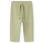 Lysegrøne babybukser i ribstrikket modal