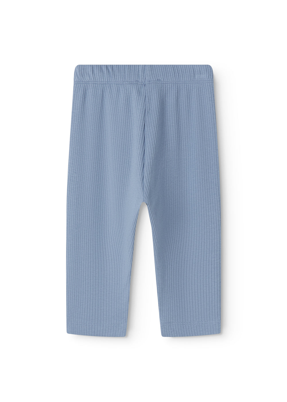 Lyseblå babybukser i ribstrikket modal