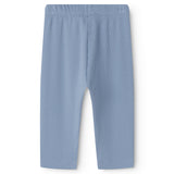 Lyseblå babybukser i ribstrikket modal