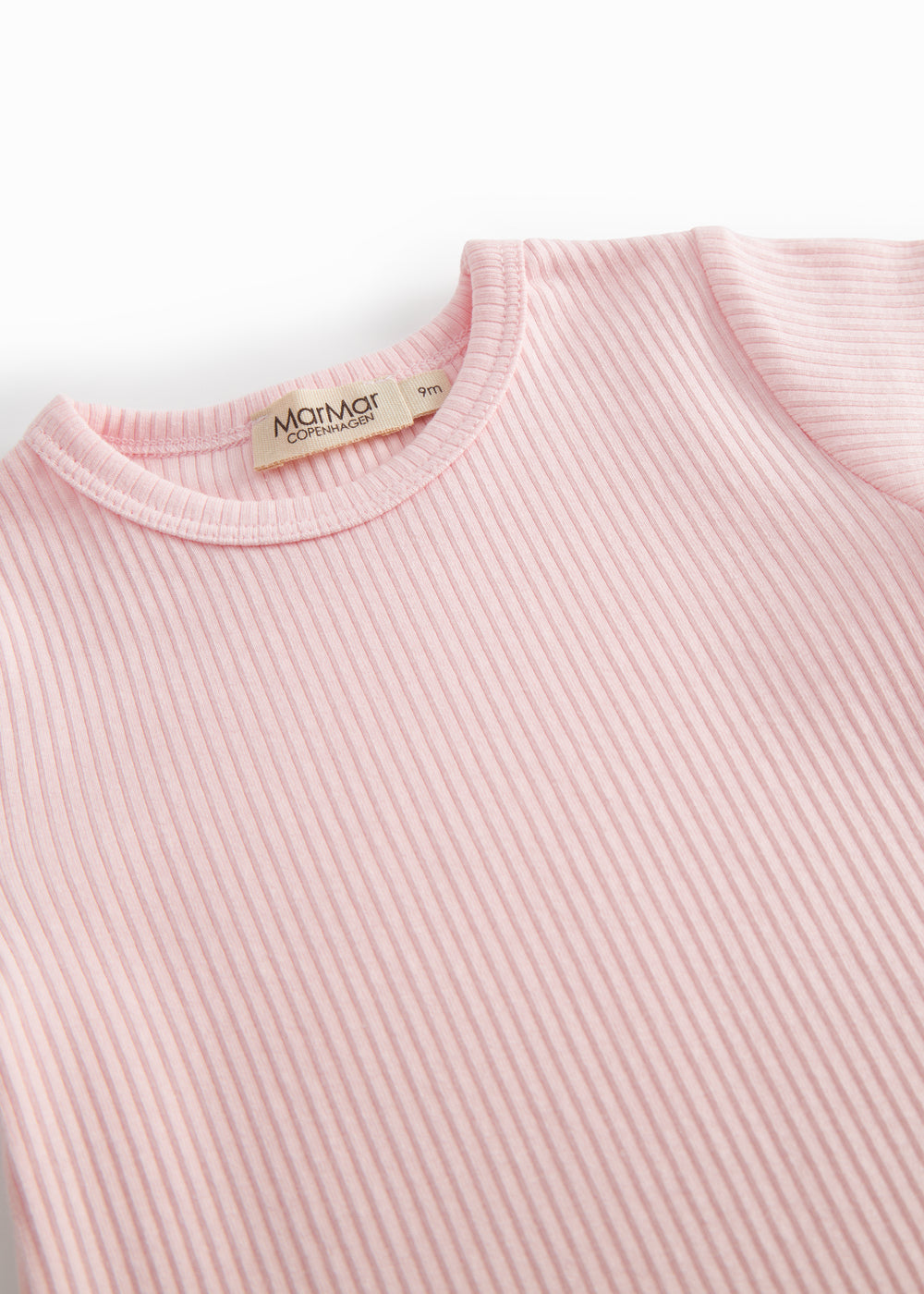 Kortærmet baby modal romper med korte ben i lyserød nuance