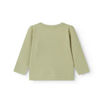 Langærmet lysegrøn modal baby cardigan med knapper