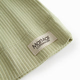 Langærmet lysegrøn modal baby cardigan med knapper