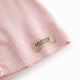 Langærmet lyserød modal baby cardigan med knapper