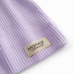 Langærmet lilla baby cardigan med knapper