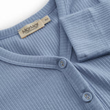 Langærmet lyseblå modal baby cardigan med knapper