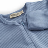 Langærmet lyseblå heldragt med lynlås til børn