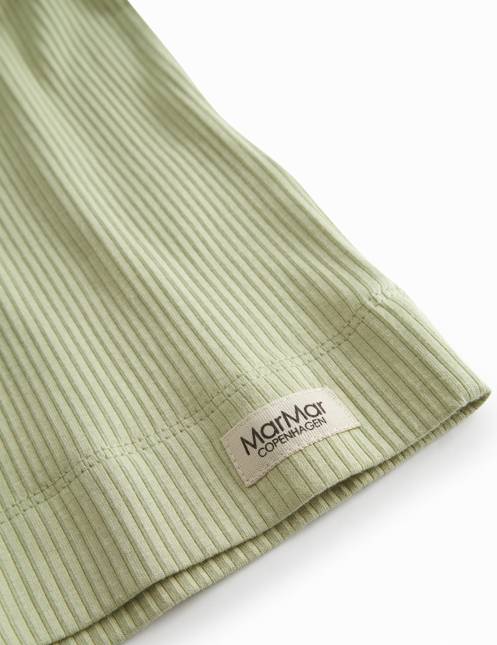 Langærmet lysegrøn modal t-shirt til børn med stolpe knaplukning