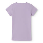 Kortærmet modal ribstrikket t-shirt til børn i lila nuance