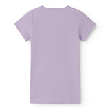 Kortærmet modal ribstrikket t-shirt til børn i lila nuance