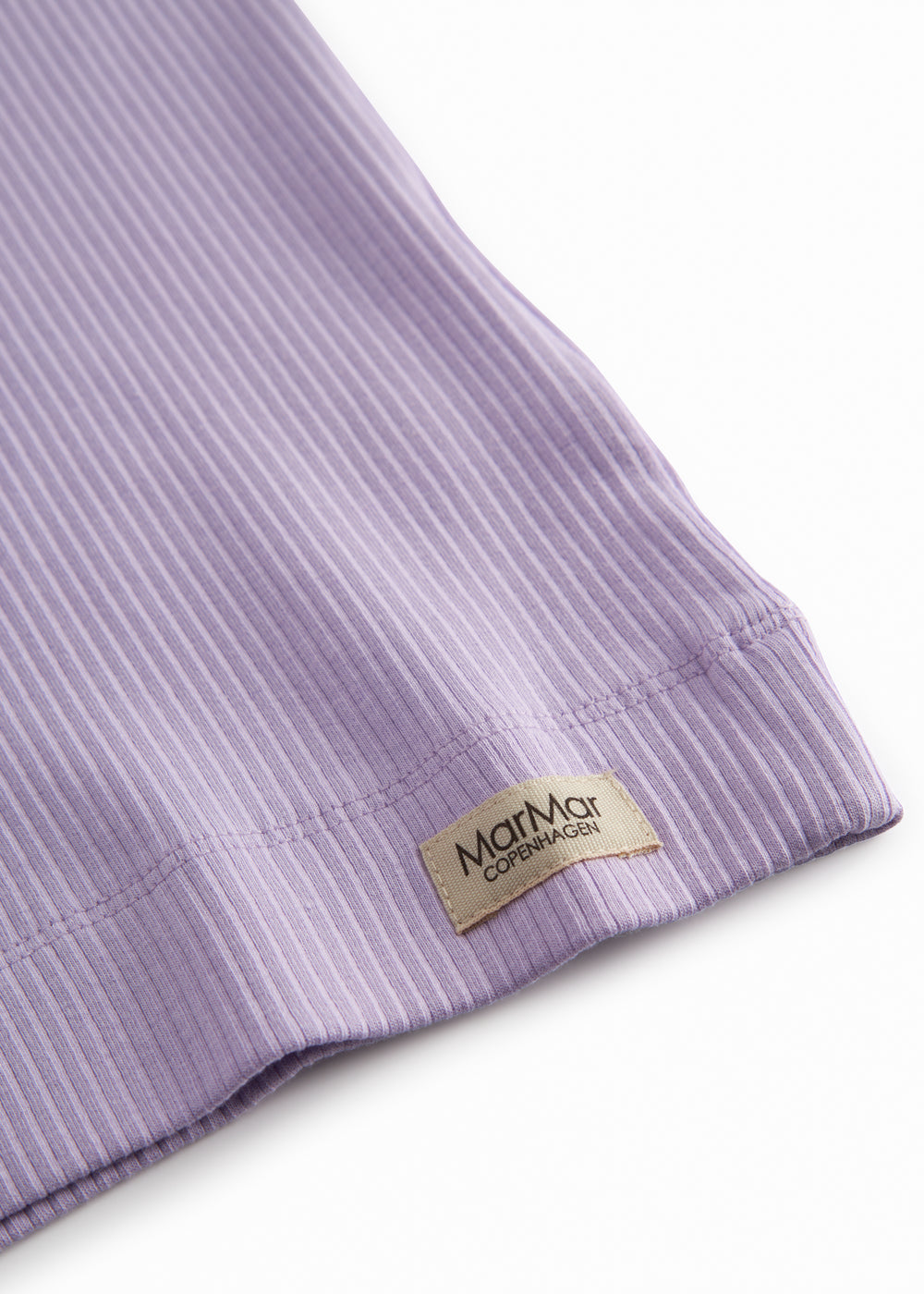 Kortærmet modal ribstrikket t-shirt til børn i lila nuance