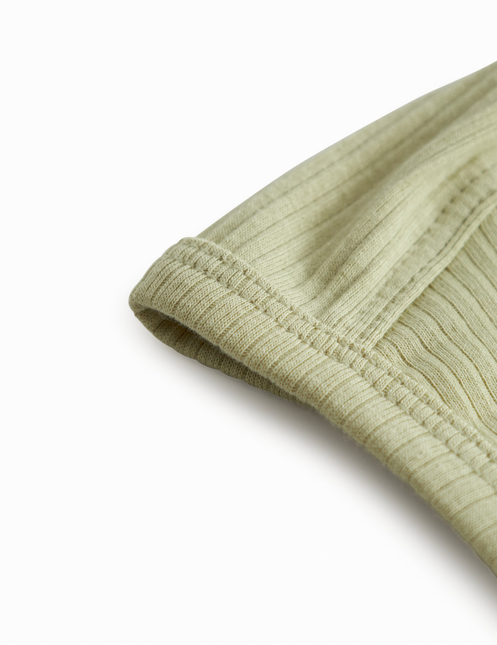 Lysegrøn ribbet elefanthue til baby